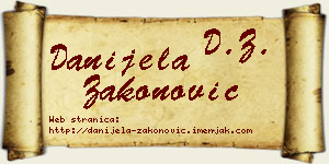 Danijela Zakonović vizit kartica